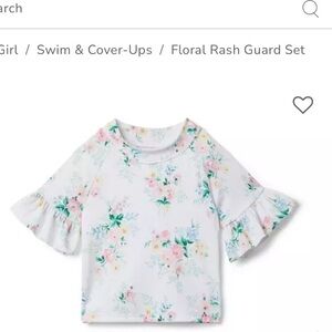 Janie & Jack Floral Rash Guard top size 5